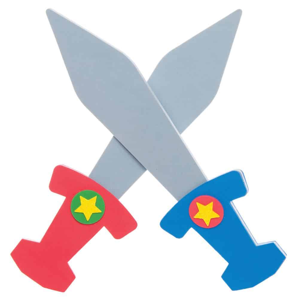 para niños Espada y escudo de espuma suave caballeros fiesta temática WIDMANN 97304 espada de juego carnaval arma de juego 